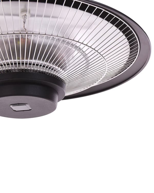 Hängande uteplatsvärmare Svart Aluminium 1500 W Infraröd värmelampa