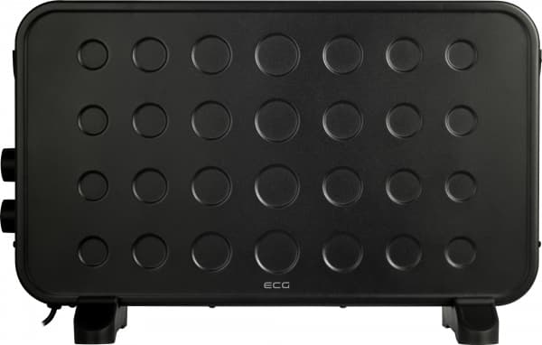ECG TK 2070 Black, Elektrisk konvektor-romvarmer, 1,5 m, Innendørs, Gulv, Sort, Metall, Plast