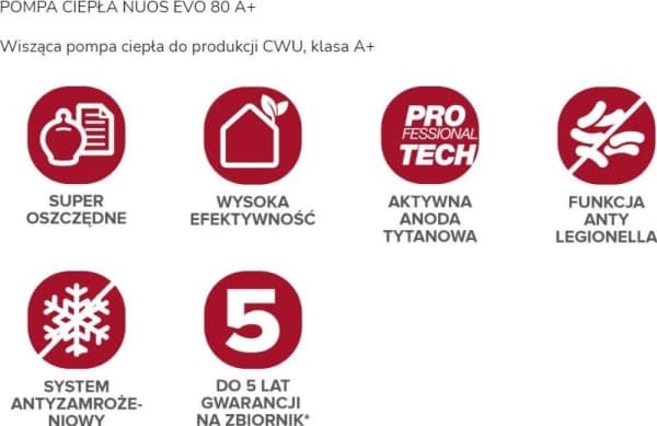 Ariston Pompa ciepła NUOS EVO 80 A+ (3629056)