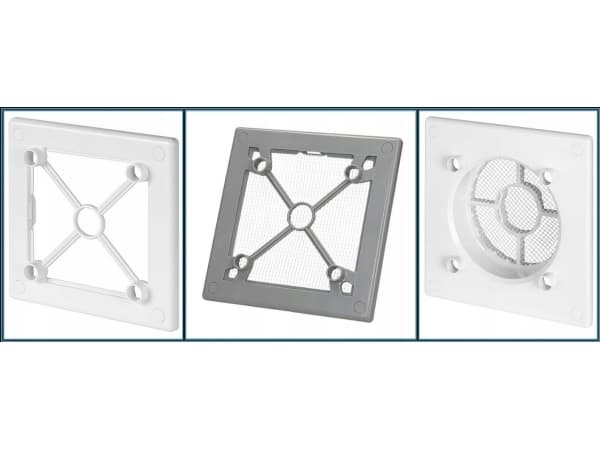 AWENTA Dekorativ panel Awenta PTGG125M for viftekroppen Trax Glass fi125mm matt grå