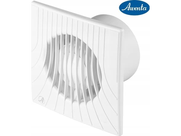 AWENTA Baderomsvifte Wa fi100 98m3/h 14W 230V med fuktighetssensor og timer hvit Awenta WA100H