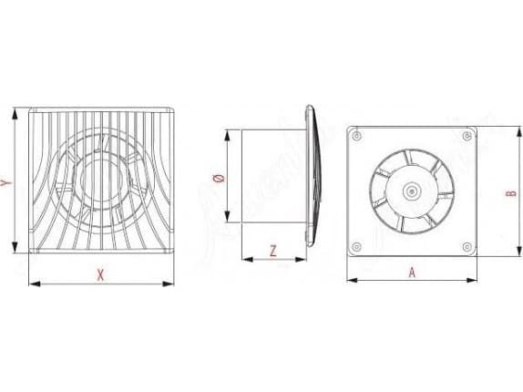 AWENTA Baderomsvifte Wa fi100 98m3/h 14W 230V med fuktighetssensor og timer hvit Awenta WA100H