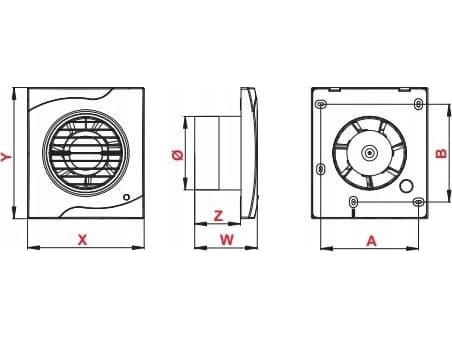 AWENTA vifte Baderomsvifte Vecco fi100 95m3/h 14W 230V hvit Awenta WV100