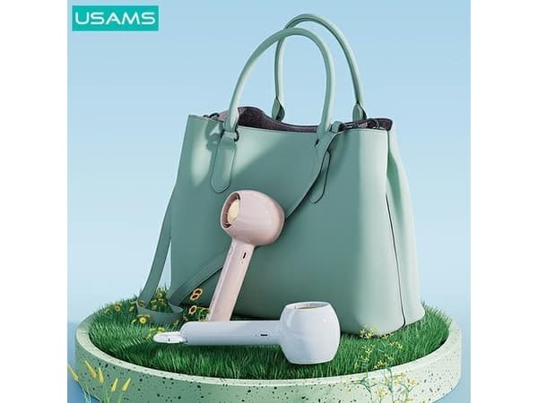 Usams USAMS Mini 1200mAh Candy Series käsituuletin vaaleanpunainen/vaaleanpunainen ZB251FS02 (US-ZB251)