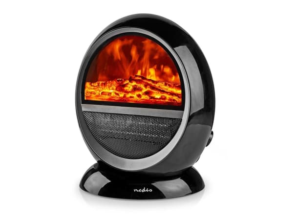 Nedis HTFA21BK, Sähkökäyttöinen lämpötuuletin, Keraaminen, 1,5 m, Sisätila, Lattia, Musta