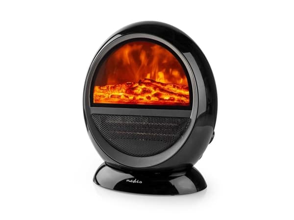 Nedis HTFA21BK, Sähkökäyttöinen lämpötuuletin, Keraaminen, 1,5 m, Sisätila, Lattia, Musta