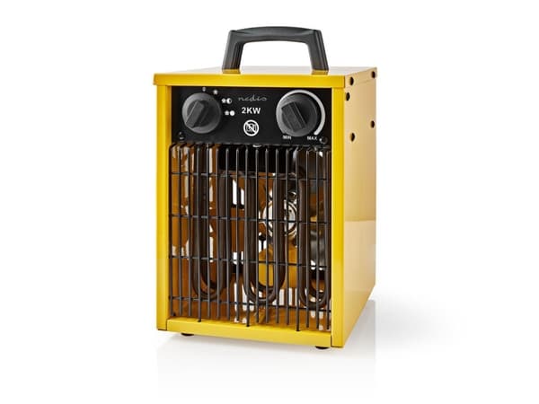 Nedis HTIF10FYW, Teollisuuden lämpöpuhallin, 2000 W, Kannettava, 1000 W, Ruostumaton teräs, 20 m³