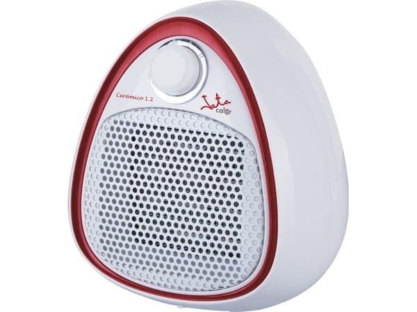 JATA TC73, Viftedrevet elektrisk romvarmer, Keramisk, Innendørs, Gulv, Rød, Hvit, Rotasjon