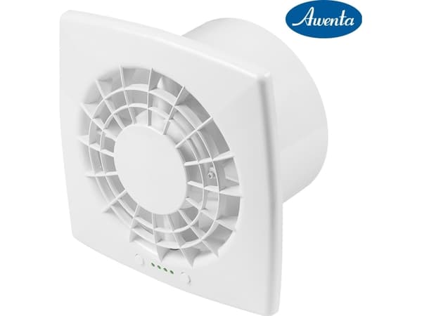 AWENTA Baderomsvifte Vegaz Awenta WGB150CTR fi150mm 80/225 m3/h 5/16W 230V med hastighetsregulator og timer hvit