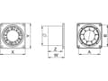 Miniatyrbild 3 av 3: AWENTA Badrumsfläkt Disk fi100 60m3/h 8W 230V vit Awenta WWD100
