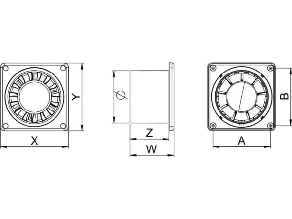 AWENTA Badrumsfläkt Disk fi100 60m3/h 8W 230V vit Awenta WWD100