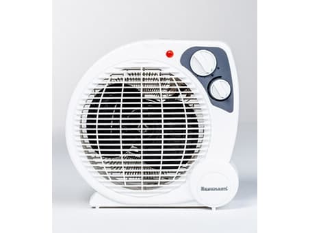 Ravanson FH-101, Sähkökäyttöinen lämpötuuletin, Sisätila, Vastaanotto, Lattia, Taulukko, Valkoinen, Rotaatio, 2000 W