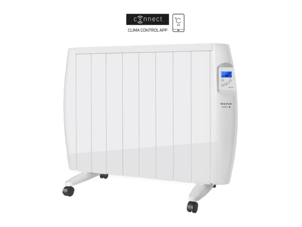 Taurus MALBORK CONNECT 1500, Konvektorisähköinen tilalämmitin, IP24, Sisätila, Lattia, Seinä, Valkoinen, LCD