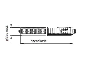 Kermi Radiaattori Therm X2 Profil-V 12 600x500mm - FTV120600501R1K