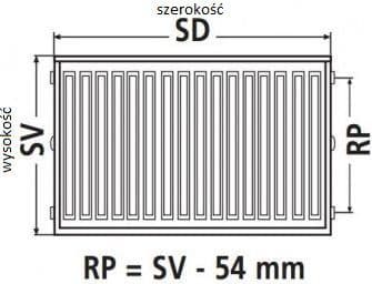 Kermi Patteri Therm X2 Profil-V 12 600 x 1000mm vasen (FTV120601001L1K)