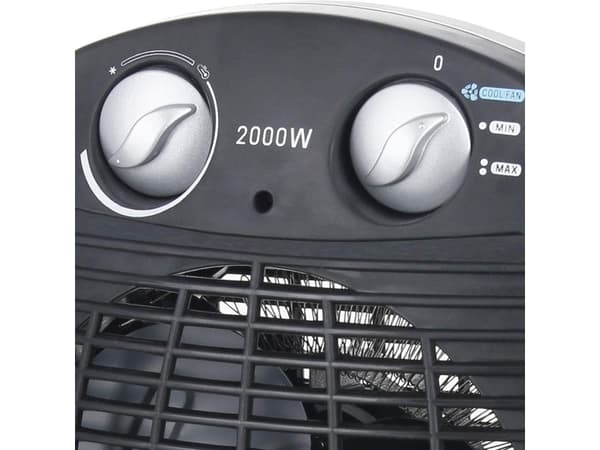 Emerio varmevifte 2000 watt 2 varmetrinn, termostat, 20kvm