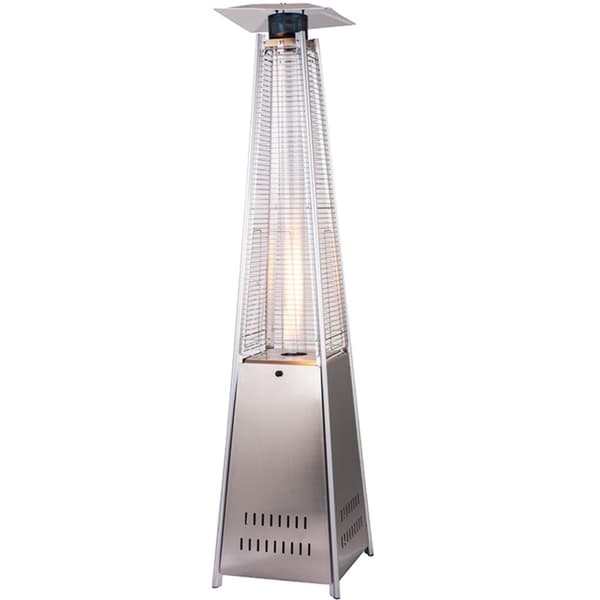 Gasdrevet terrasse vandvarmer pyramide - 13kW - rustfrit stål