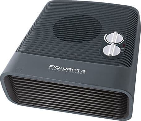 Rowenta Silence Comfort, Sähkökäyttöinen lämpötuuletin, Sisätila, Musta, Hopea, Rotaatio, 2400 W, 1200 W