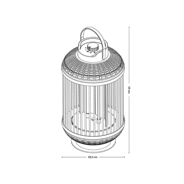 Sunred Bordsvärmare Indox 1200 W halogen svart