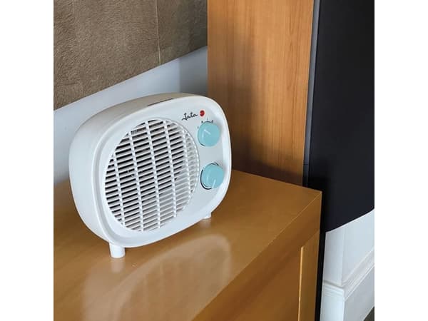 JATA TV52, Viftedrevet elektrisk romvarmer, Innendørs, Gulv, Bord, Hvit, 2000 W, 1000 W