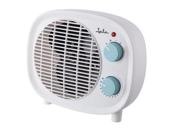 JATA TV52, Viftedrevet elektrisk romvarmer, Innendørs, Gulv, Bord, Hvit, 2000 W, 1000 W
