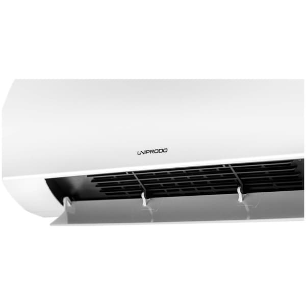 Uniprodo Väggmonterad värmefläkt - Keramisk - 10–49°C - 1000/2000 W - Fjärrkontroll - Extra smal