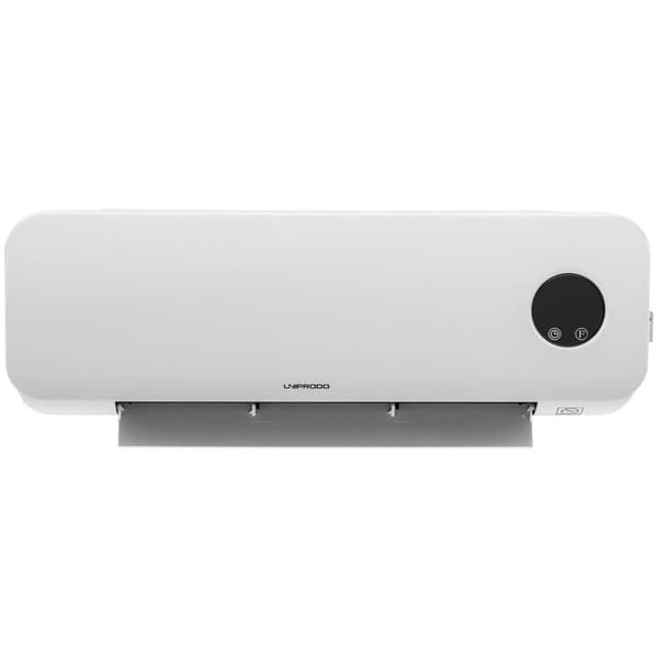 Uniprodo Väggmonterad värmefläkt - Keramisk - 10–49°C - 1000/2000 W - Fjärrkontroll - Extra smal