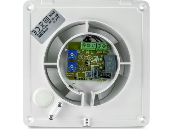 AWENTA badrumsfläkt Awenta Fabio WFB125H 13W fi125mm med timer och fuktsensor vit