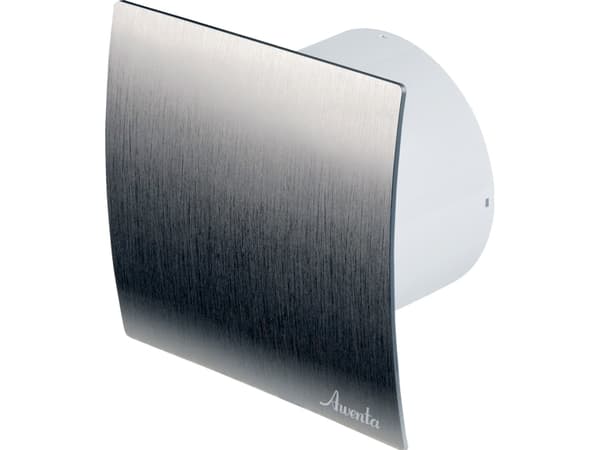 Ventilator Wentylator AWENTA Baderomsvifte Escudo Awenta WES125H fi125mm 175m3/h 18W 230V med fuktighetsjustering og timer sølv