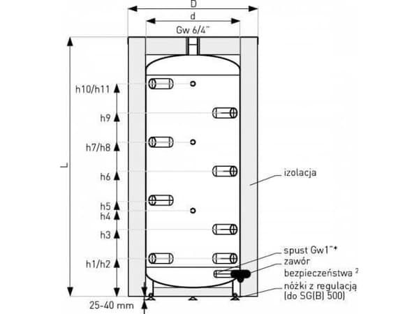 Galmet Buffer Tank 300L B/W 70-3000
