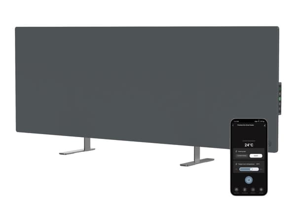 AENO Premium Eco Smart AGH0005S - Värmare - golvstående, väggmonterad - 0.76 kW - noble gray