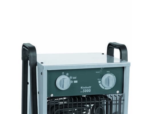 Einhell EH 5000, Elektrisk värmefläkt, inomhus, Golv, Grön, Grå, Metall, Rotations-
