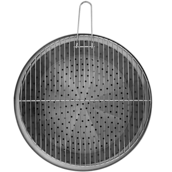Havepejs med stålgrillrist 55 x 55 x 48 cm
