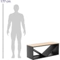 Miniatyrbillede 2 af 2: Brændestander med bænk og sæde 104 x 35 x 41 cm