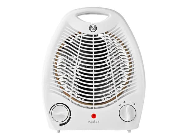 Nedis - Varmevifte - bordtopp, frittstående - 2 kW - hvit