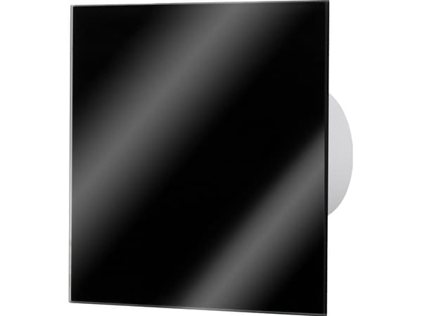 Orno Glasskiva för fläktar och galler, blank svart färg