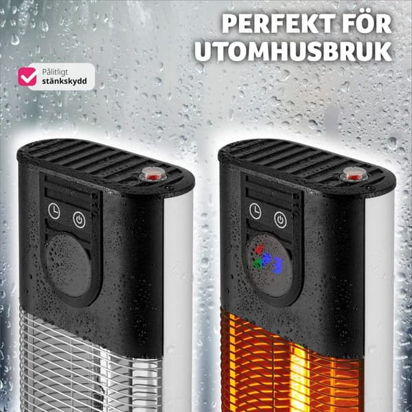 Infravärmare Solaris Terra 1500W med timerfunktion - svart
