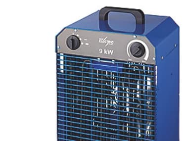 Blue Electric varmeblæser 9kw - Varmeblæser med regulerbar termostat. 4-trinsomskifter 400V