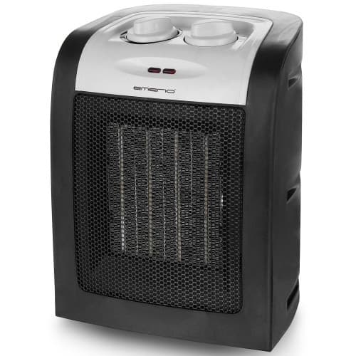 Värmefläkt 1800W Termostat  Keramiskt Element Svart, Vit
