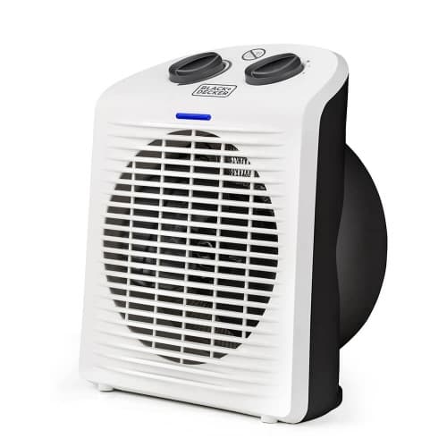Fan Heater 2000W IP21 White Svart, Vit