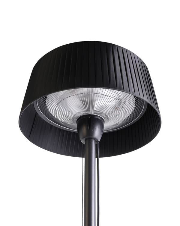 Elektrisk terrassevarmer Svart Stål 1500 W Halogen Frittstående Hage Tilbehør Varmelampe