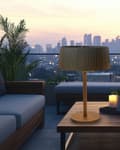 Miniatyrbilde 4 av 8: Elektrisk terrassevarmer Svart Stål 1500 W Halogen Bærbar Hage Tilbehør Varmelampe