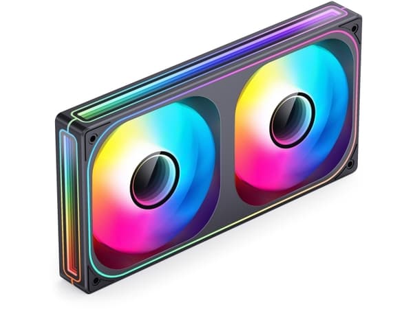 Jonsbo ZB-240 Infinity Mirror ARGB PWM-vifte med omvendt blad - 240 mm, svart