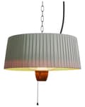 Miniatyrbillede 4 af 6: Elektrisk terrassevarmer Grå stål 1500 W Halogen Havetilbehør Hængende varmelampe