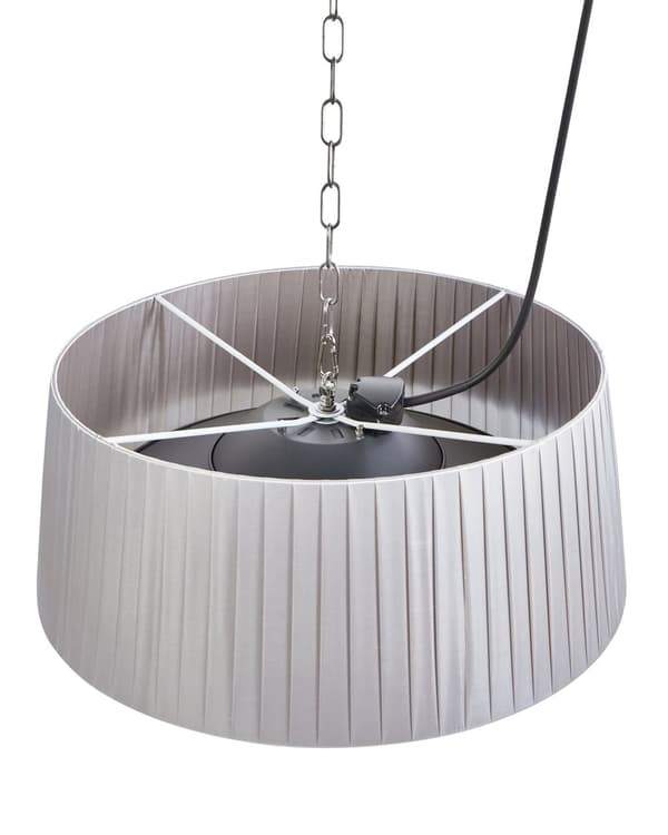 Elektrisk terrassevarmer Grå stål 1500 W Halogen Havetilbehør Hængende varmelampe