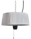 Miniatyrbillede 1 af 6: Elektrisk terrassevarmer Grå stål 1500 W Halogen Havetilbehør Hængende varmelampe