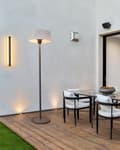 Miniatyrbillede 4 af 8: Elektrisk halogen grå stål fritstående strålevarmer 1500 W have tilbehør