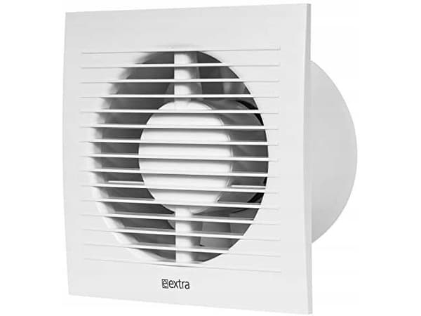 Household fan E-EXTRA EE125HT, DN125, with timer and humidity sensor