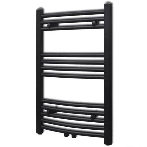 Handdukstork centralvärme element båge 500 x 764 mm svart
