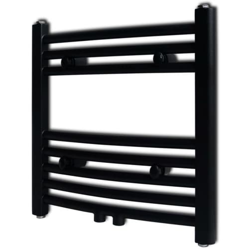 Handdukstork centralvärme element båge 480 x 480 mm svart